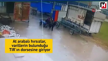 Bursa'da at arabalı hırsızlar kameraya yakalandı