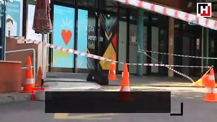 Hastane önünde şüpheli çanta patlatıldı