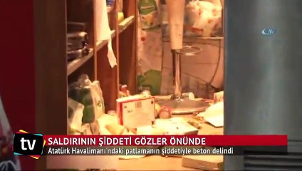 Patlamanın şiddetiyle beton delindi