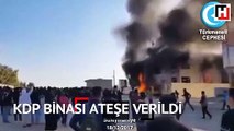 Barzani'ye şok üzerine şok! KDP binası ateşe verildi