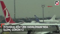 İstanbul Atatürk Havalimanı'nda ilginç görüntü