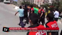 Ataşehir'de taşlı sopalı kavgaya polisten silahlı müdahale