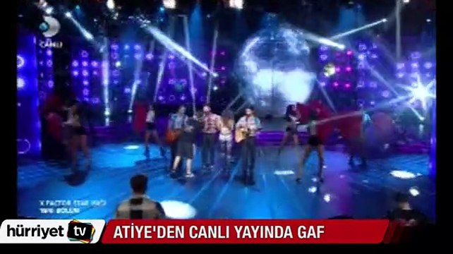 Atiye'den canlı yayında gaf