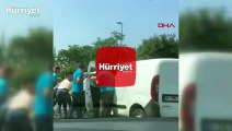 Fatih'te trafikte tartıştığı kişiye silah çeken kişi kamerada