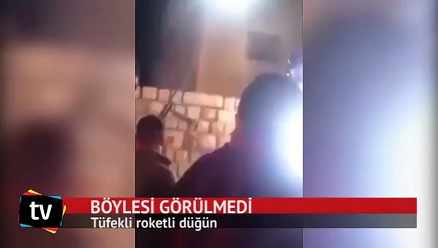 Düğünde roket attılar