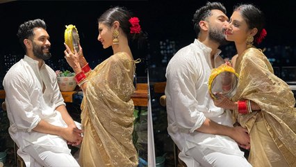 Mouni Roy First Karwa Chauth Celebration में Husband संग हुई Romantic। Watch Video। *Entertainment
