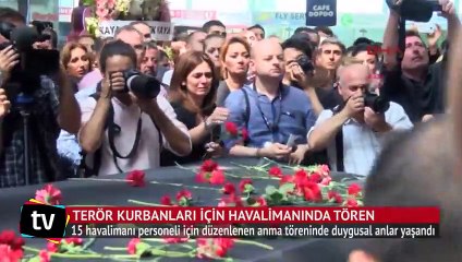 Terör kurbanları için havalimanında tören