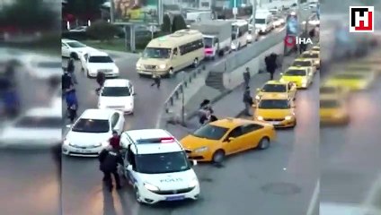 E-5 'te ortalığı birbirine katan olay kamerada