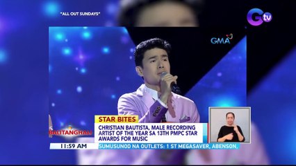 Christian Bautista, male recording artist of the year sa 13TH PMPC Star Awards for Music | BT