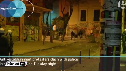 Atina savaş alanına döndü