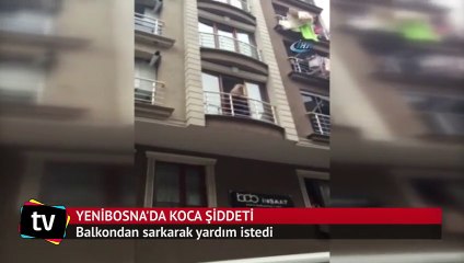 Kocasından kaçtı balkondan balkona atladı