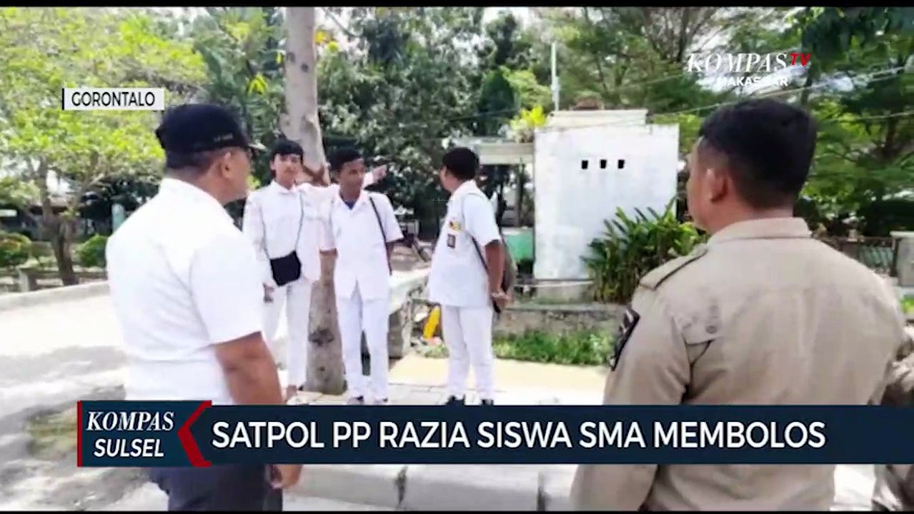 SATPOL PP Razia Siswa SMA Membolos