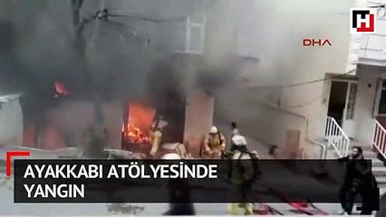 Ayakkabı atölyesinde yangın