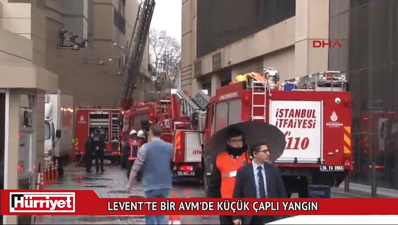 Levent'te bir avm'de küçük çaplı yangın