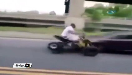 ATV'li şov kötü bitti