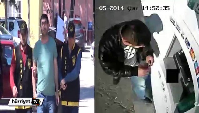 Sahte polis, bankanın güvenlik kamerasına yakalandı