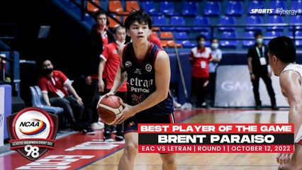 NCAA Season 98 | Best Player: Brent Paraiso (Letran vs EAC) | Men's Basketball Tournament Round 1