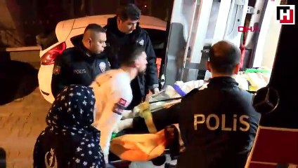 Tartıştığı eşini balkondan aşağı attı