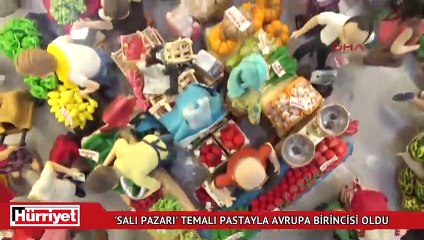 'Salı Pazarı' temalı pastayla Avrupa birincisi oldu