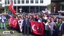 Sözde 'Ermeni soykırımı' tasarısının görüşüldüğü AP binası önünde Türklerden protesto