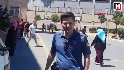 Velisi ile okula gelen öğrenci dehşeti yaşattı