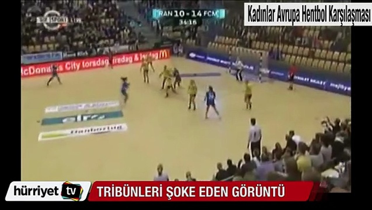 Kadınlar Avrupa Hentbol maçında tribünleri şoke...