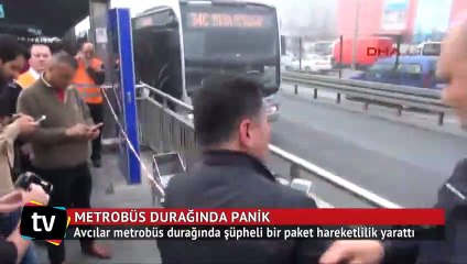 Avcılar'da metrobüs durağında hareketli anlar