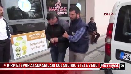 KIRMIZI SPOR AYAKKABI ELE VERDİ