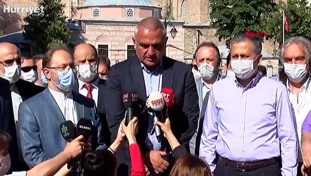 Bakanı Ersoy ile Diyanet İşleri Başkanı Erbaş Ayasofya Cami ile ilgili açıklamalarda bulundu