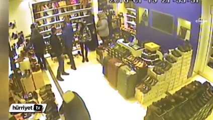 Şişli'deki ayakkabı hırsızları kamerada