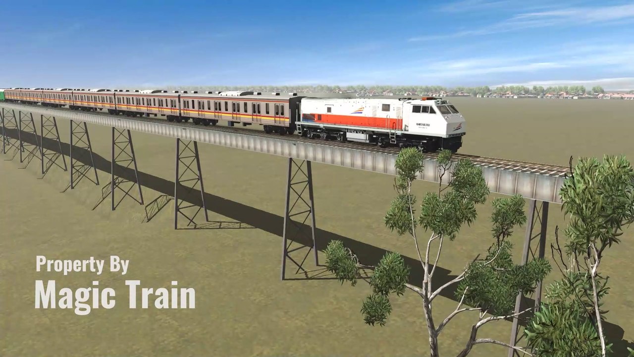 Railroad Journey Flying Train Simulator 2019 | Attractions Flying Train, Zigzag, Diving Into the Water
