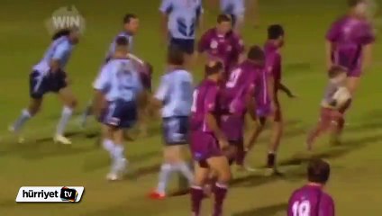 4 yaşındaki çocuk rugby maçında sahaya daldı ve…