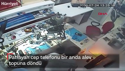 Cep telefonu bomba gibi patladı! Tamirci ölümden döndü