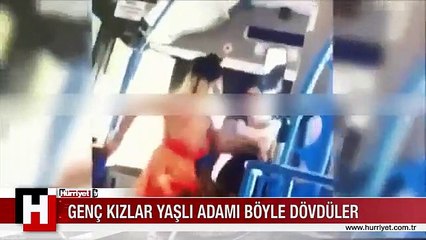GENÇ KIZLARDAN YAŞLI ADAMA TEKME TOKAT DAYAK