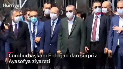 Cumhurbaşkanı Erdoğan'dan sürpriz Ayasofya ziyareti
