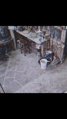 Un artiste portant une sculpture nouvellement terminée la laisse tomber sur son visage - Buzz Buddy