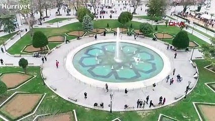 Ayasofya havadan görüntülendi