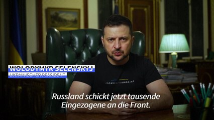 Selenskyj: Russland schickt Reservisten als "Kanonenfutter" an die Front