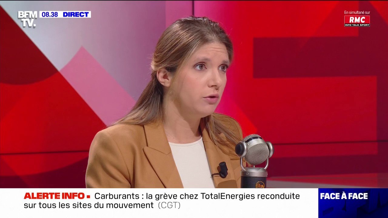 Carburants: "Si les blocages ne sont pas levés, les réquisitions pourraient avoir lieu", annonce Aurore Bergé