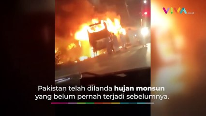 Nahas! Bus Terbakar di Pakistan, 18 Pengungsi Tewas