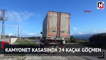Ayvacık'ta kamyonet kasasında 24 kaçak göçmen yakalandı