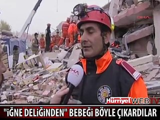 İĞNE DELİĞİNDEN BEBEĞİ BÖYLE KURTARDI