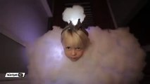 Cadılar Bayramı için kızına bulut kıyafeti yapan baba