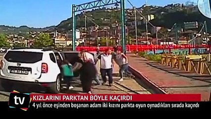 Baba, iki çocuğunu parkta oynarken kaçırdı