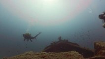 Çanakkale haber... ÇANAKKALE - İngiliz dalış ekibi, Gelibolu Tarihi Sualtı Parkı'ndaki batıkları görüntüledi