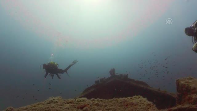 Çanakkale haber... ÇANAKKALE - İngiliz dalış ekibi, Gelibolu Tarihi Sualtı Parkı'ndaki batıkları görüntüledi