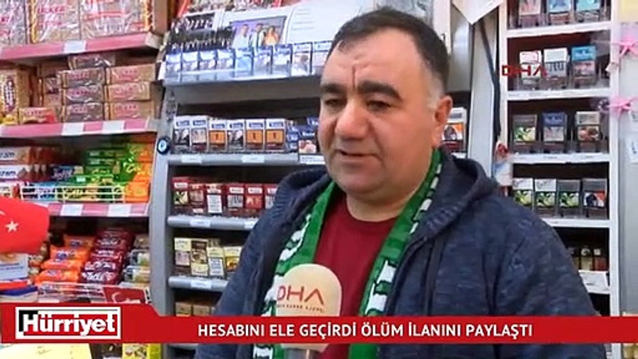 Sosyal medya hesabını ele geçirip ölüm ilanını paylaşınca...