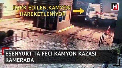 Esenyurt'ta feci kamyon kazası kamerada