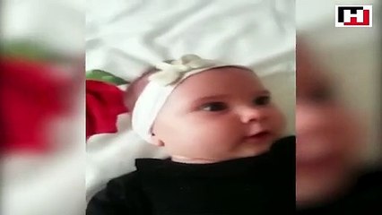 Baby girl laughing hysterically amazes parents, Turkish social media users