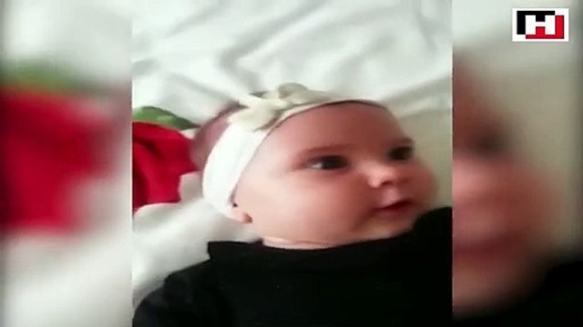 Baby girl laughing hysterically amazes parents, Turkish social media users